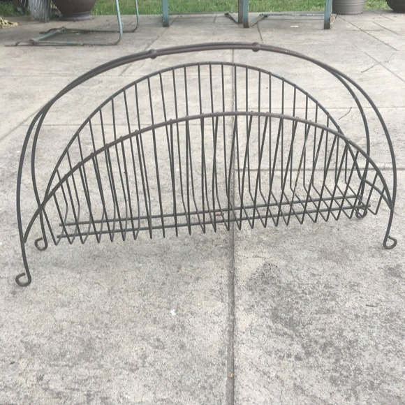 Vintage Magazine Holder Rack Black Stand - Picture 1 of 8